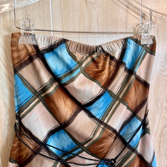 Vintage Women's Medium Charlotte Russe Stretch Mini Strapless Tube Dress 90s Y2K - Picture 7 of 9